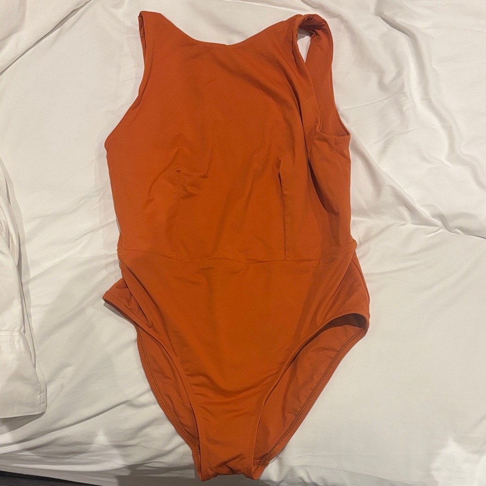 BONDI BORN Orange One Piece Swimsuit